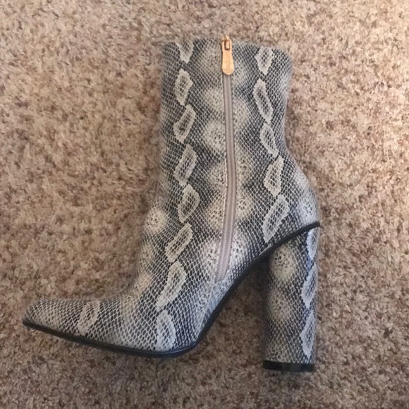 Snakeskin Booties - Picture 4 of 4
